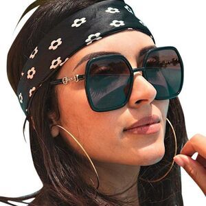NEW Gucci  GG0890S 001 Black Gray  Square Women Sunglasses